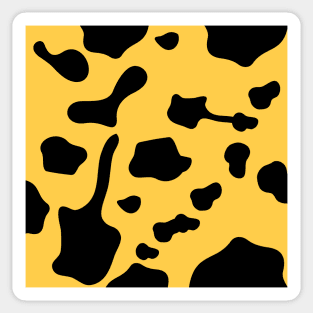 stain, smear, spot, smudge,mottled pattern,black,yellow Sticker